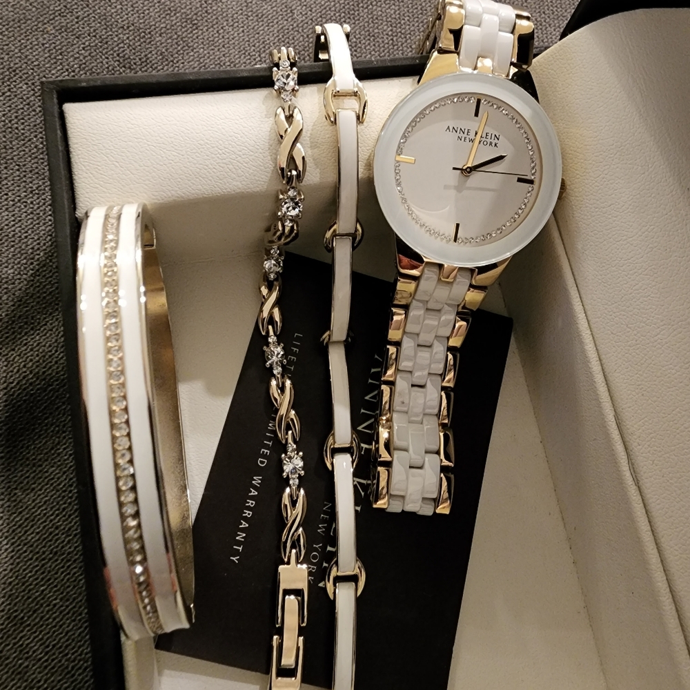 Anne Klein New York Watch and Bracelet Set